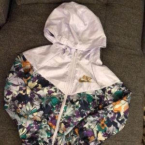 COPY - Nike Girls Hooded windbreaker sz M Floral pattern Gd Condition